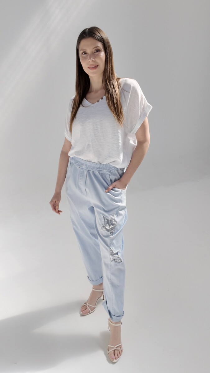 Pantalón Baggy Parma - Celeste 