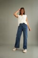 Sweater canale escote V blanco