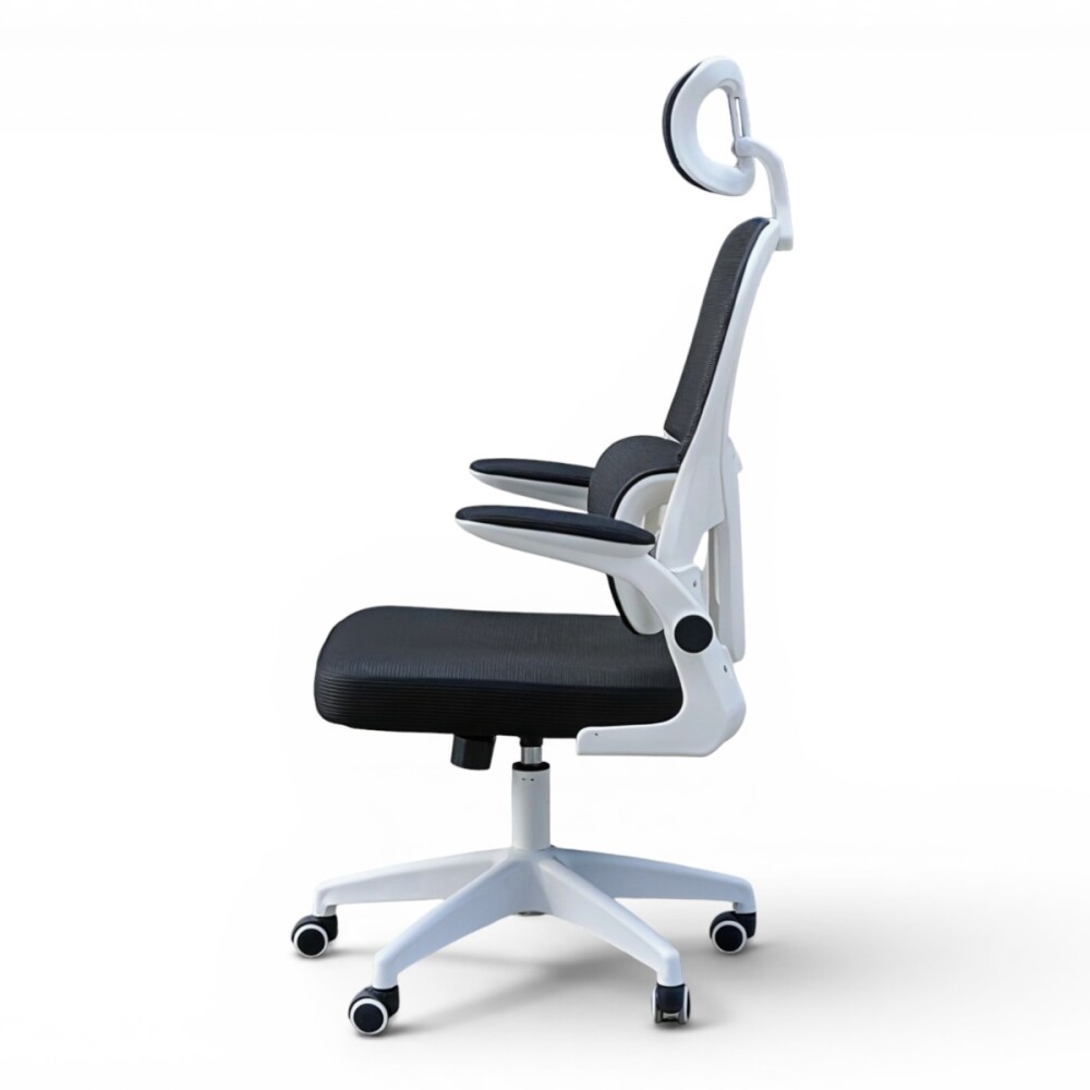 SILLA DE OFICINA ERGONÓMICA RECLINABLE CON APOYACABEZAS NEGRO