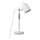Pack X 2 Lampara Escritorio Portátil Nórdica Metal Y Madera Blanco