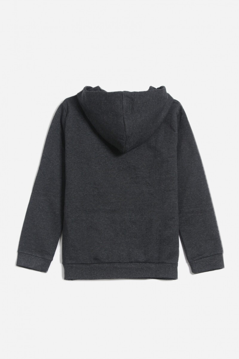 Buzo estampado GRIS OSCURO