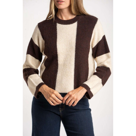 Sweater Rayado Chocolate