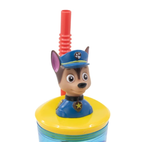 Vaso Alto con Forma 3D Paw Patrol 18 cm 360ml CHASE