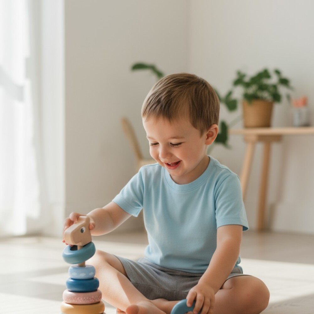 Juego aros apilables BUBA CLOUDY montessori Juego aros apilables BUBA CLOUDY montessori