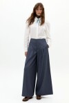 Pantalón Super Culotte en Twill Azul Piedra