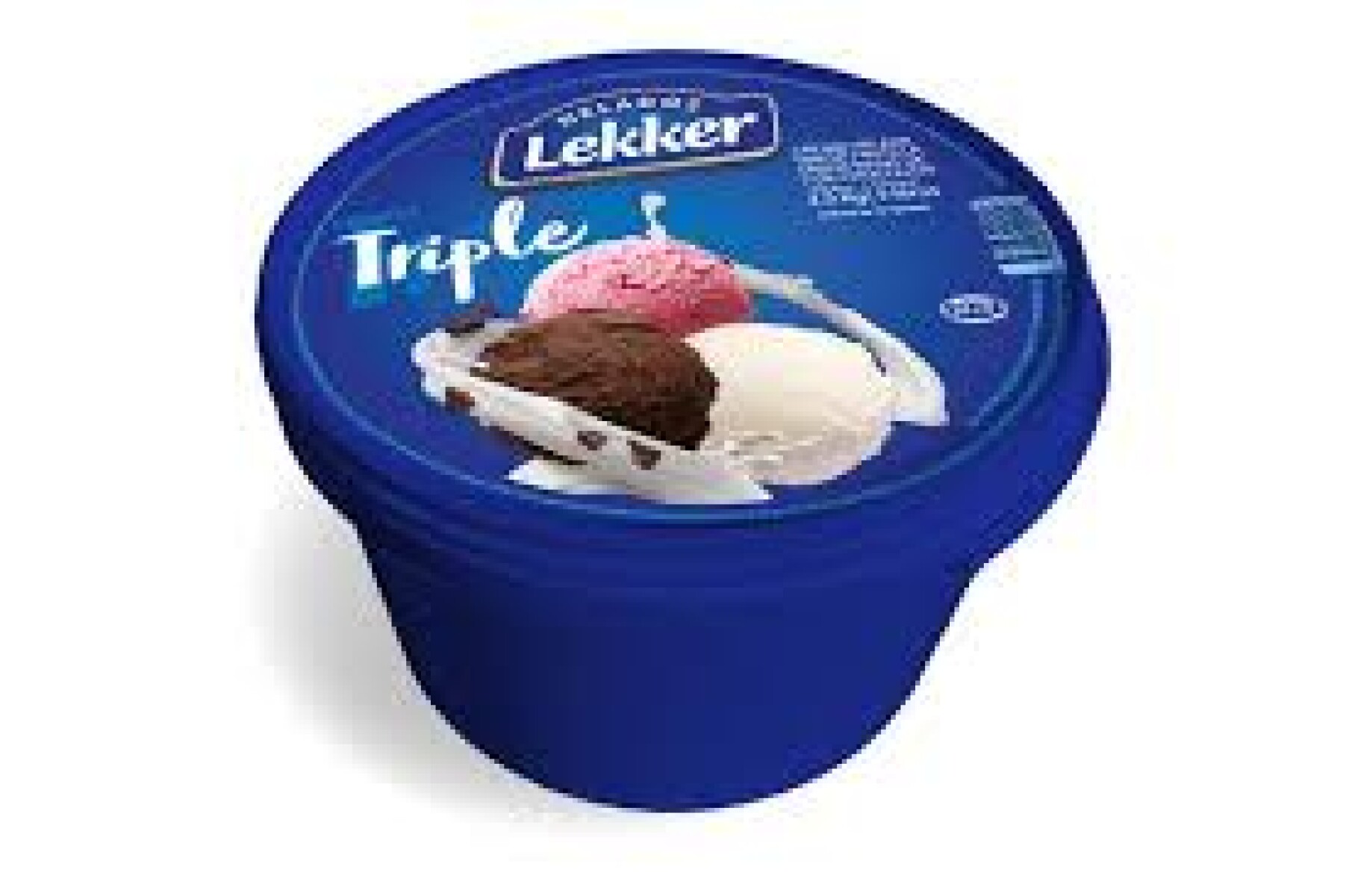 HELADO LEKKER 5L TRIPLE FRUTILLA VAINILLA CHOCO 