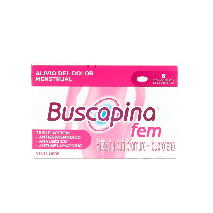 BUSCAPINA FEM CJ X 6 COMPRIMIDOS única