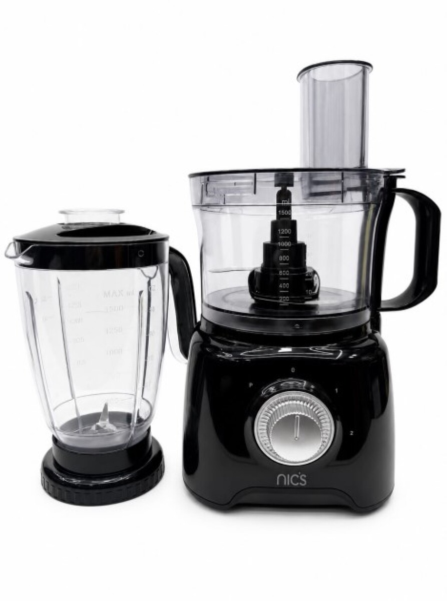Multiprocesadora NICS 8 En 1 800W Licuadora Procesadora Negra 