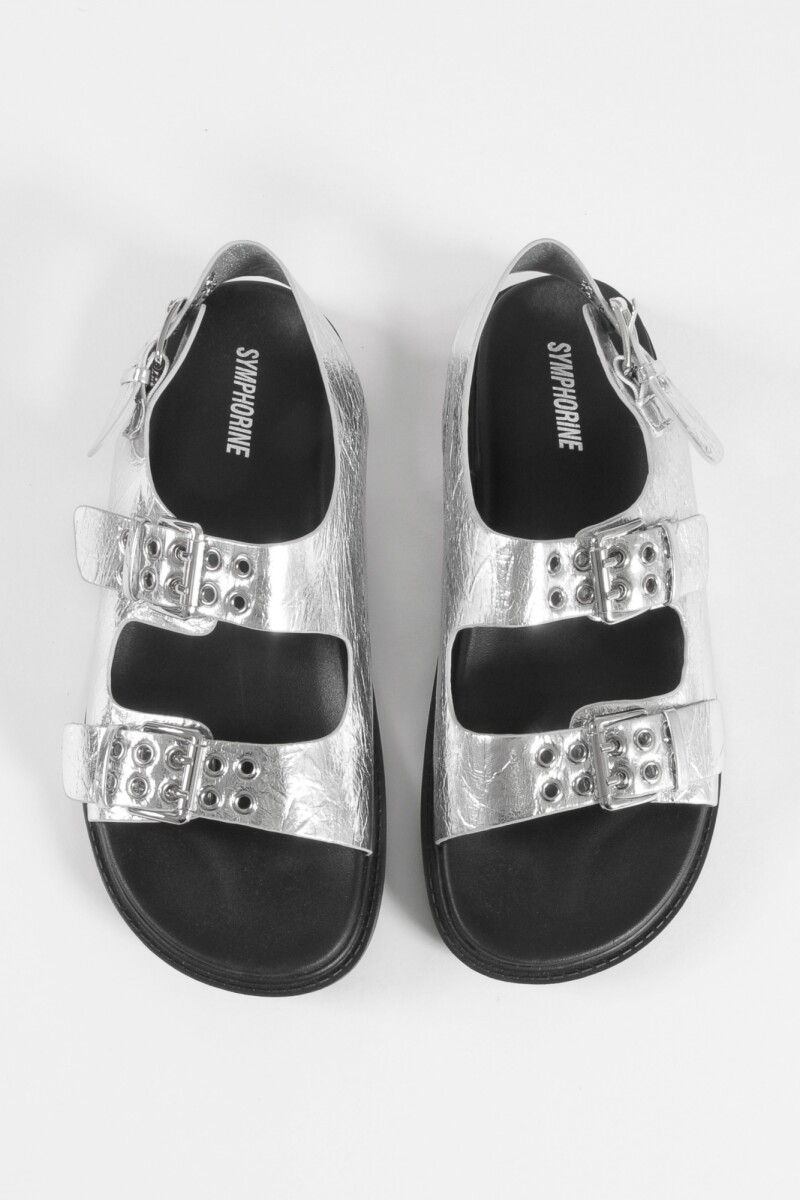 Sandalia oasis plateado