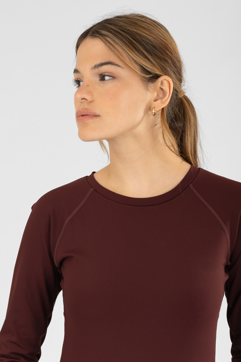 Remera manga larga fit Bordeaux