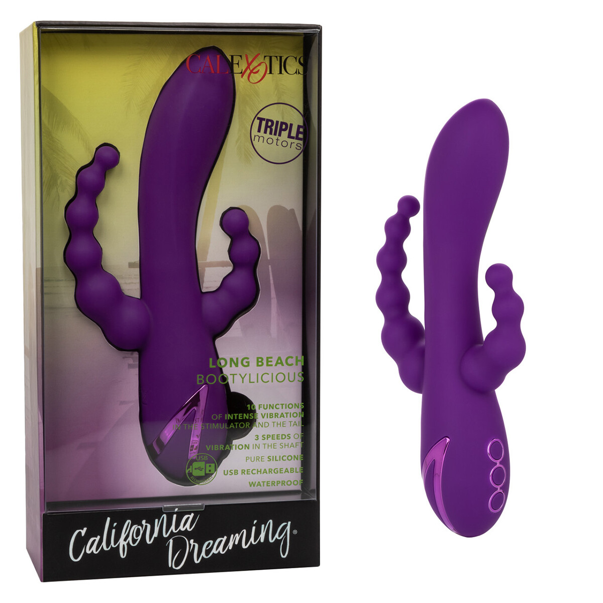 Vibrador Triple Acción California Dreaming Long Beach Bootylicious 