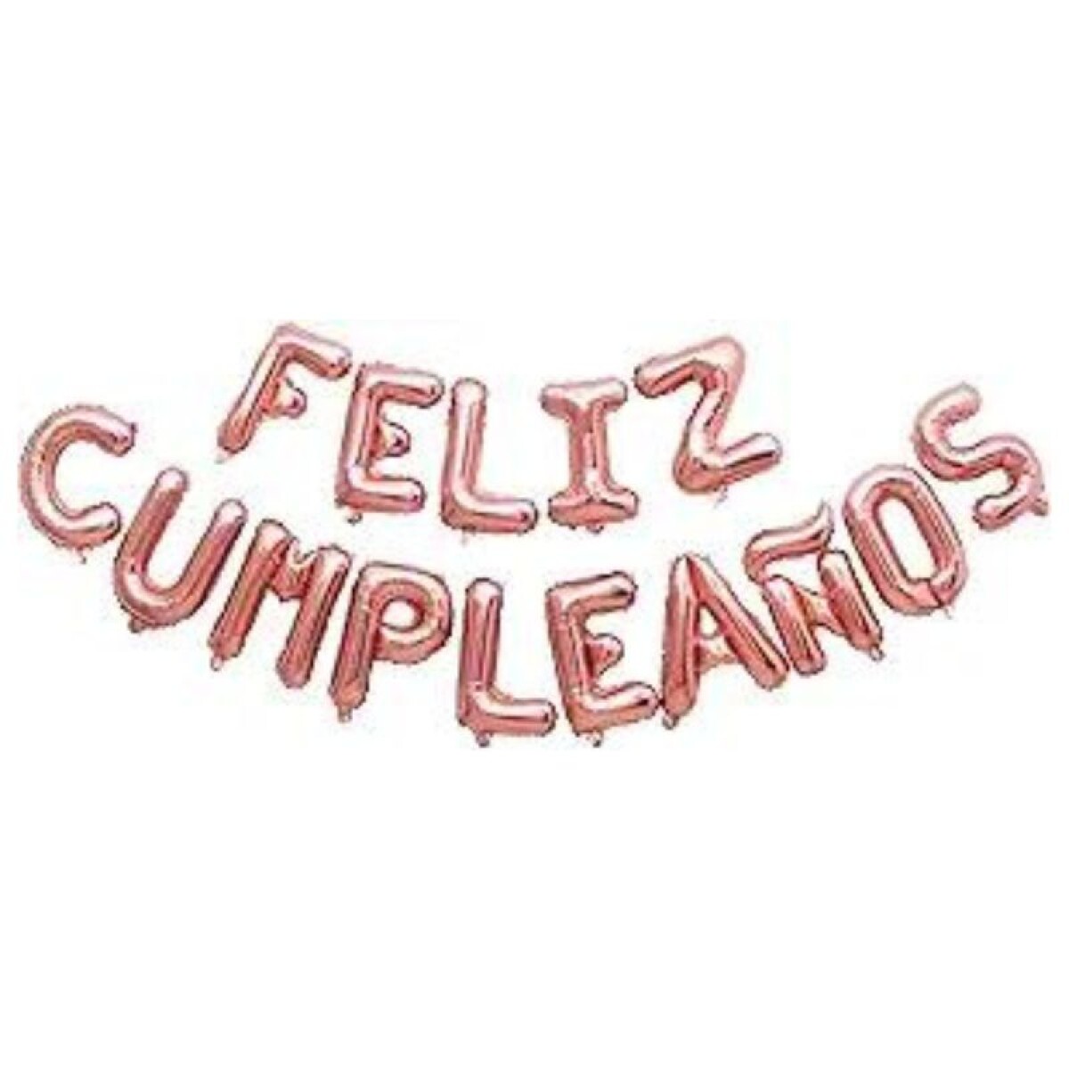 Globo Letras Inflables Feliz Cumpleaños - Rosa Oro 