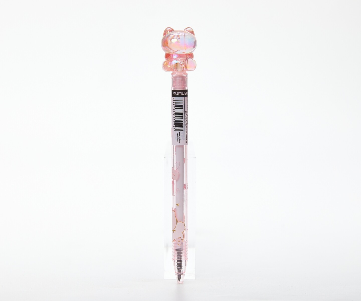 LÁPIZ ETERNO CRISTALINO (GATITO Y FLOR DE CEREZO) 