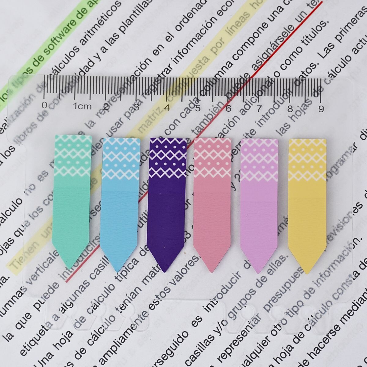 Notas autoadhesivas, banderitas 