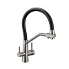 MONOCOMANDO COCINA MESADA C/FILTRO ACERO INOX Y PICO DE GOMA Monocomando Cocina Mesada C/filtro Acero Inox Y Pico De Goma