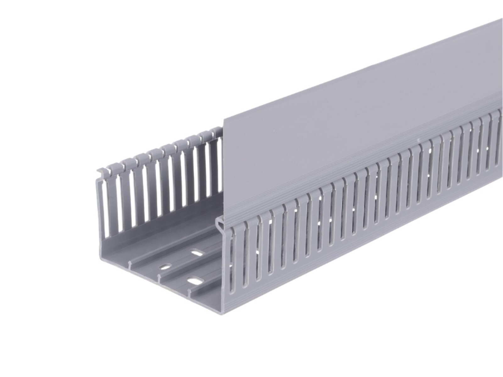 CABLECANAL 100X60MM GRIS RANURADO calado a gosto 