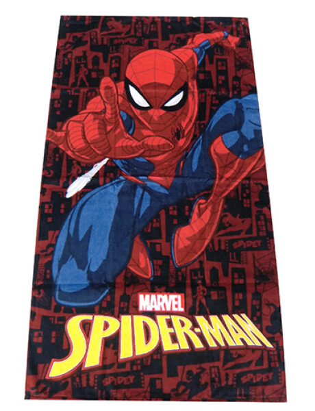 Toalla playera aterciopelada en algodón 70cm x 130cm Spiderman