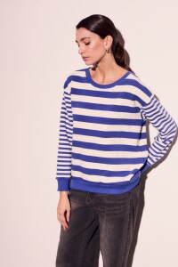 Sweater Rayado Multi Azul Francia