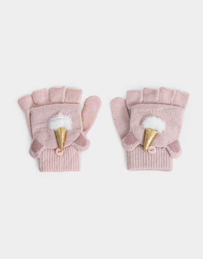Guantes Infantiles Guantes Infantiles Mitones - Rosa Claro
