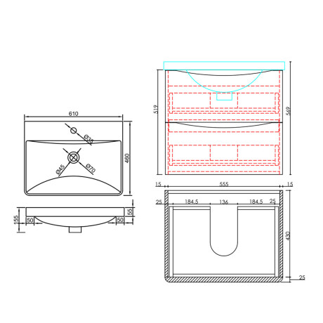 MUEBLE ONER LAQUEADO Y EN MDF COLOR GRIS CON BACHA BLANCA DE CERAMICA GAMAS DE GRIS
