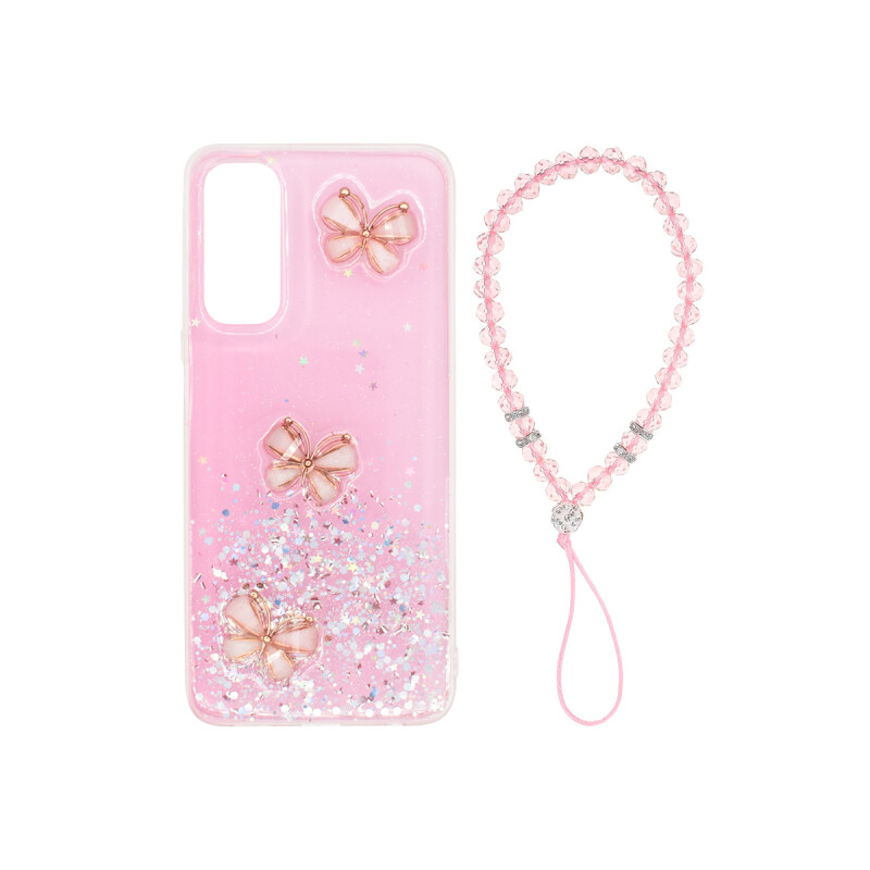 Protector para Samsung Galaxy A05s mariposa 3D rosa Protector Para Samsung Galaxy A05s Mariposa 3d Rosa