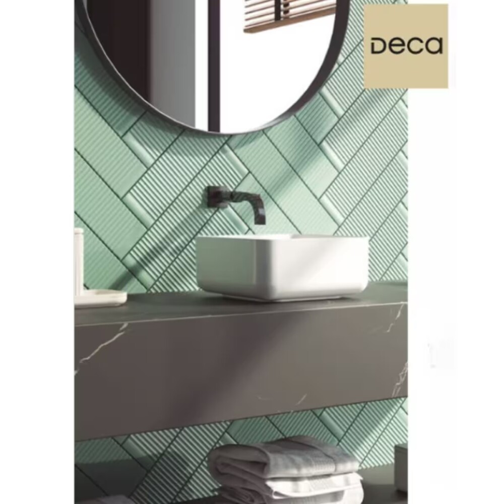 Bacha de apoyo cuadrada 30 cm c/mesa blanca Deca Bacha De Apoyo Cuadrada 30 Cm C/mesa Blanca Deca