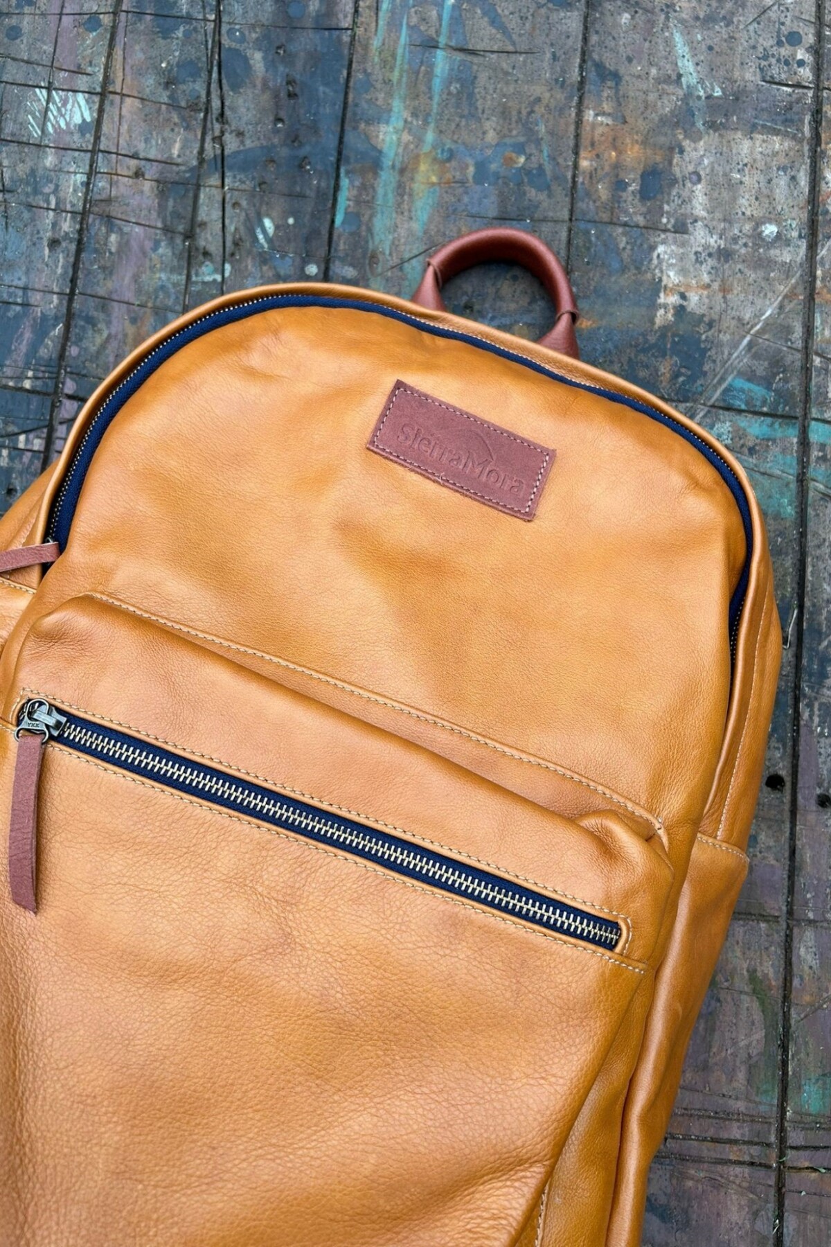 Mochila Moro Honey Blue Zip