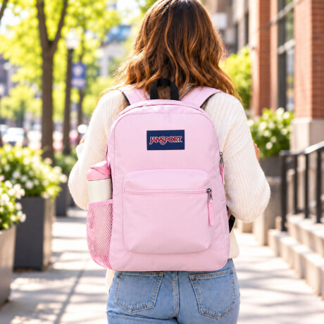 Mochila Escolar Jansport Cross Town Original Unisex Urbana Pink Ice