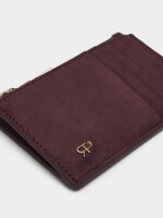 Cartera Básica Efecto Piel burdeos