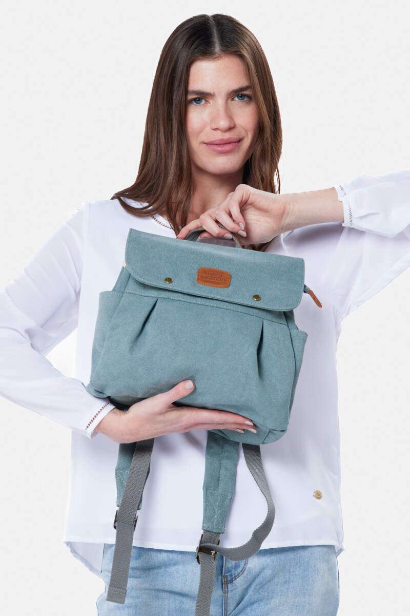 MOCHILA DE LONA - Verde 