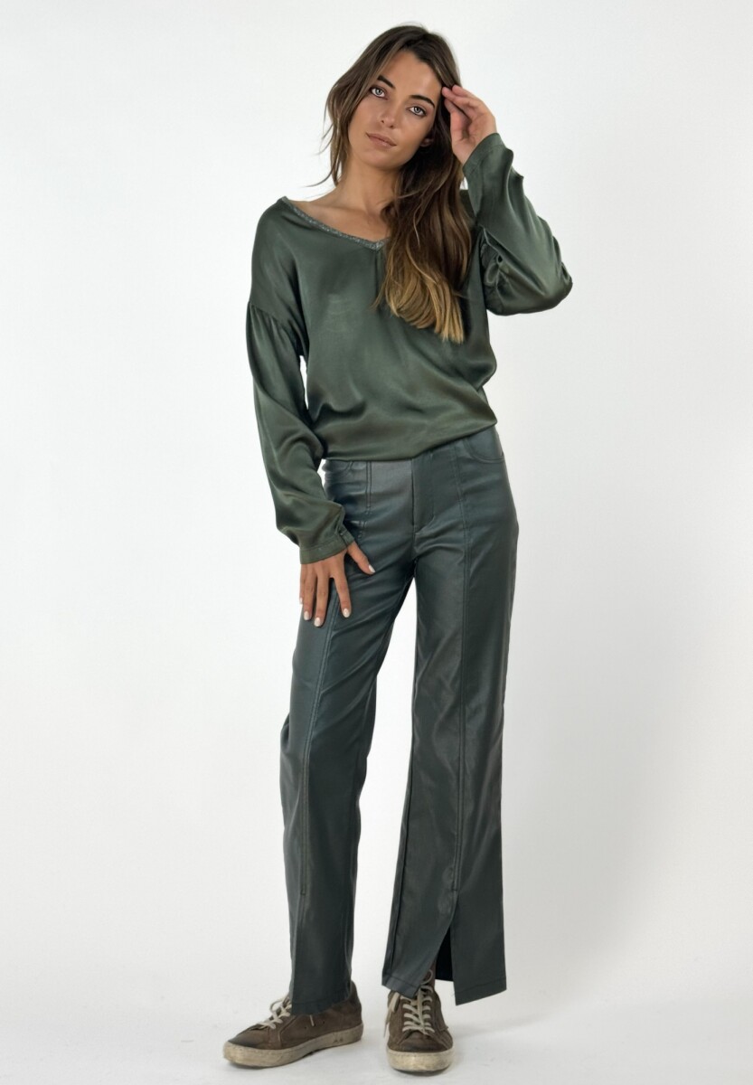 PANTALON AMARANTO - PETROLEO 
