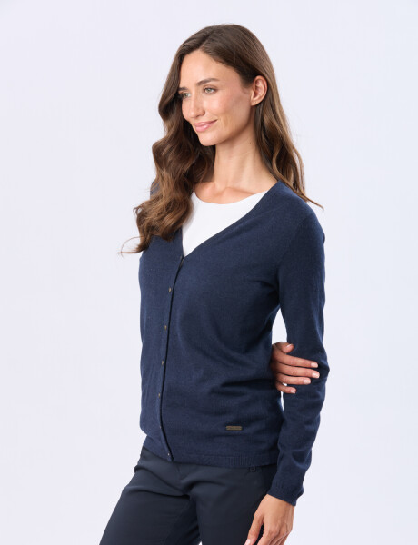 CARDIGAN LISO Marino