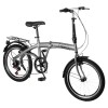 Bicicleta Plegable Rodado 20 Shimano Parrilla Gris