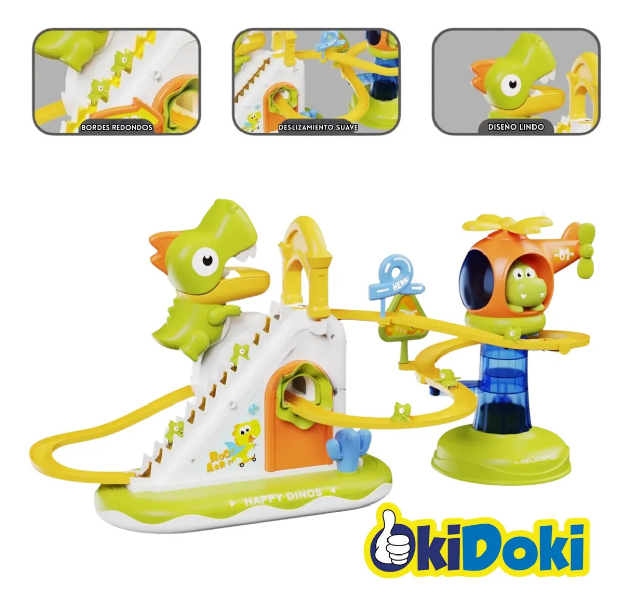 Pista de dinos con luz y sonido 