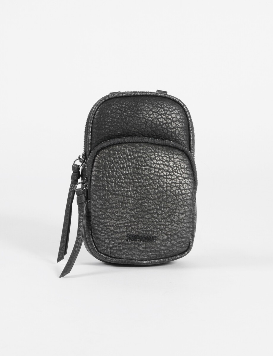Porta celular con bolsillo - peltre 