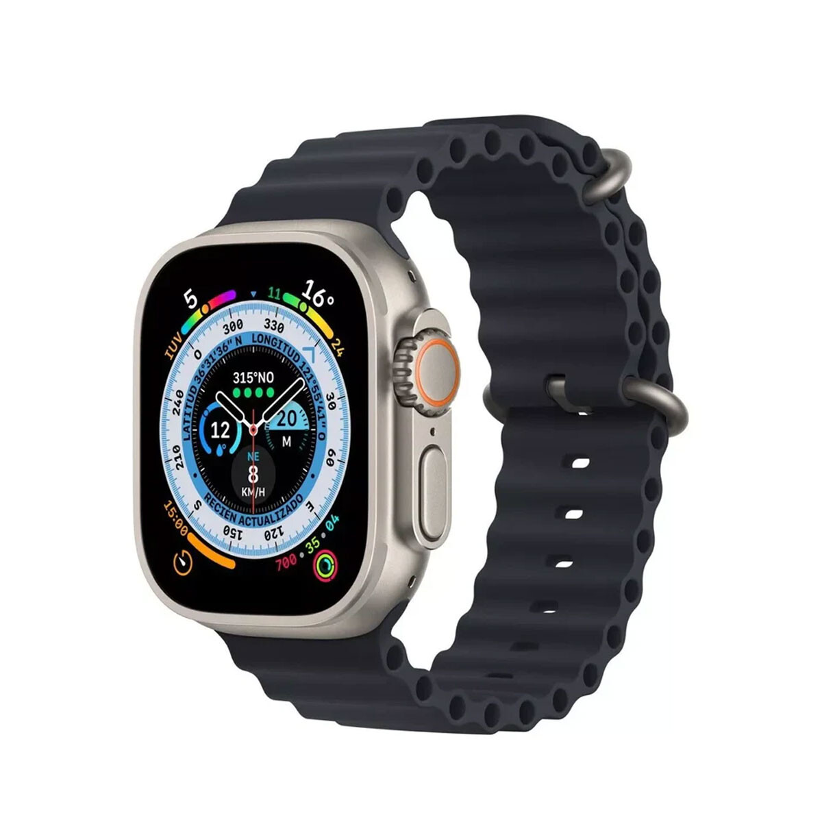 Reloj smartwatch S8 sport BT pantalla táctil 1.44" color NEGRO 