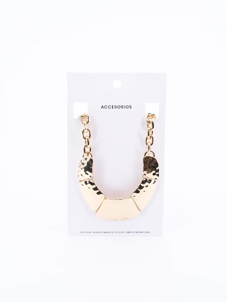 COLLAR MARTILLADO DORADO