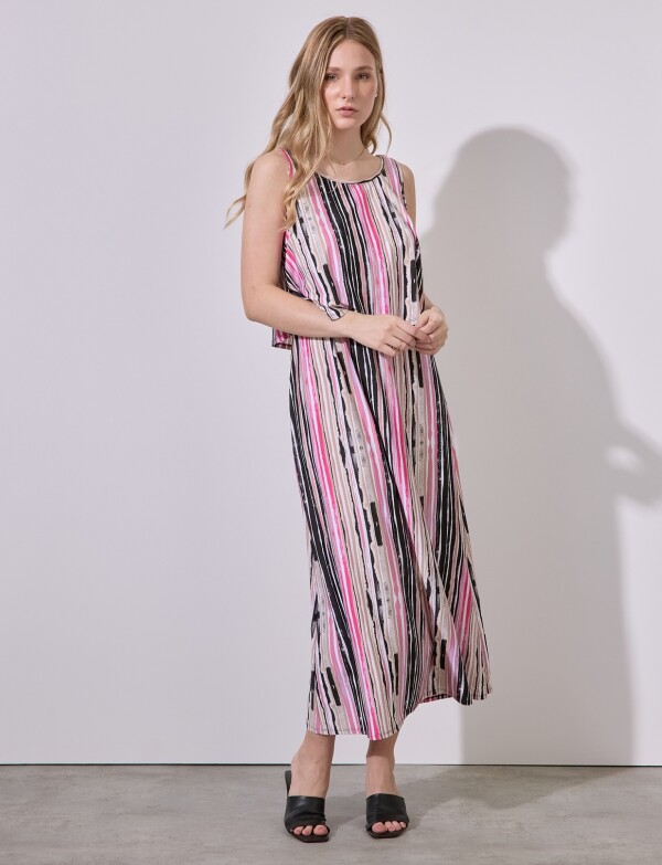 Vestido Maxi Print MULTI/ROSA