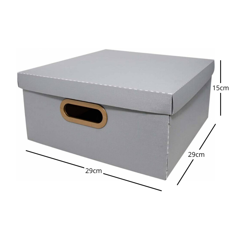 Caja organizadora Lino M 29cm x29cm x15cm GRIS