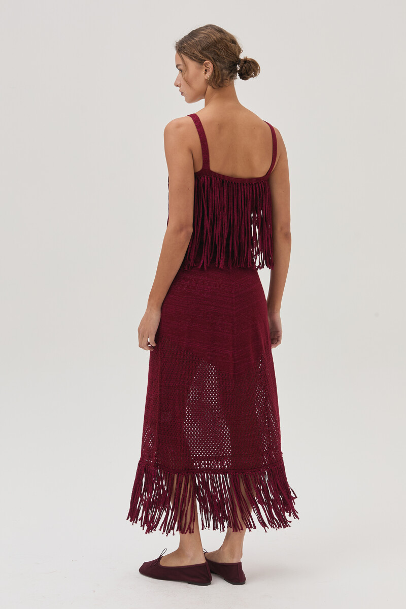 Falda Cairo Bordo