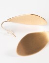 Aros Colgantes Cortos Metal Aros Curvo - Dorado Plata Cepillada