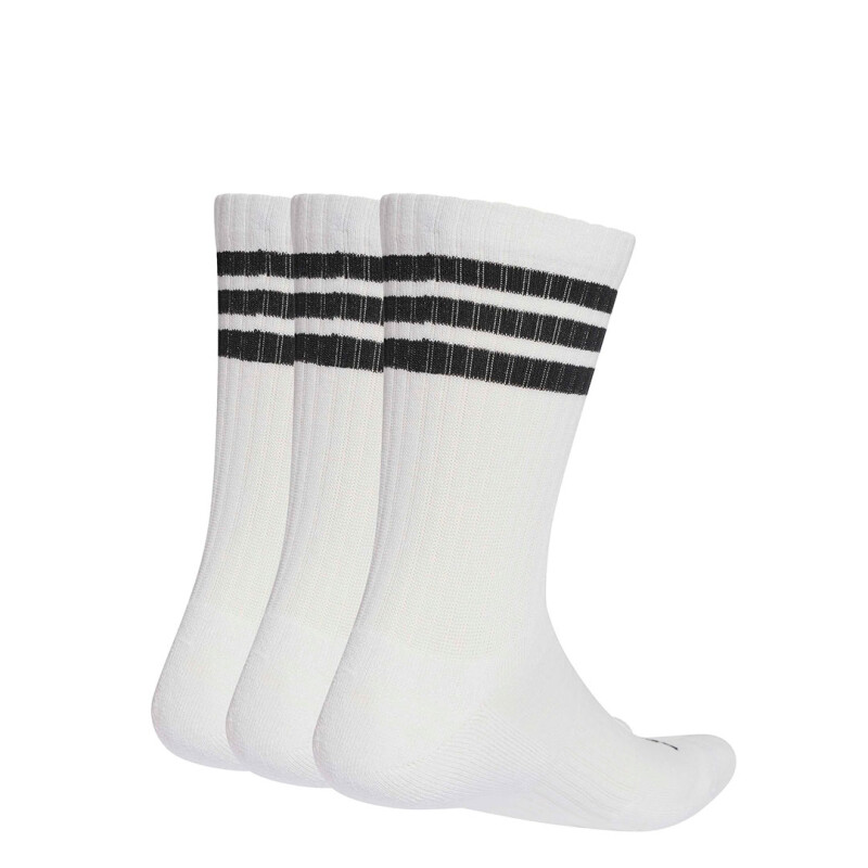 Medias Unisex Adidas 3 Tiras X3 Crw Blanco - Negro