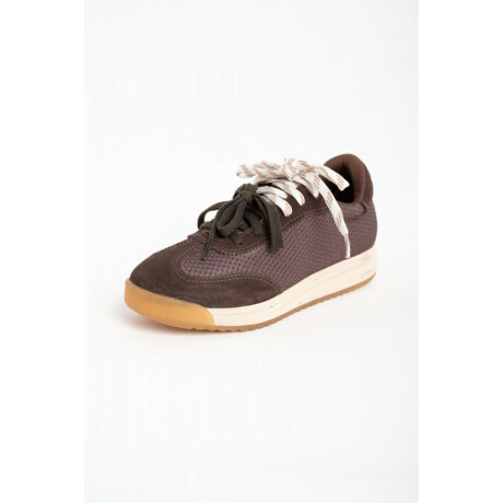 Zapatilla Combinada Chocolate
