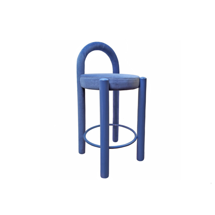 Banqueta Blue Velvet Azul