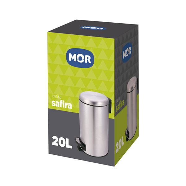 TARRO RESIDUOS ACERO INOX 20 LT SAFIRA PLATA