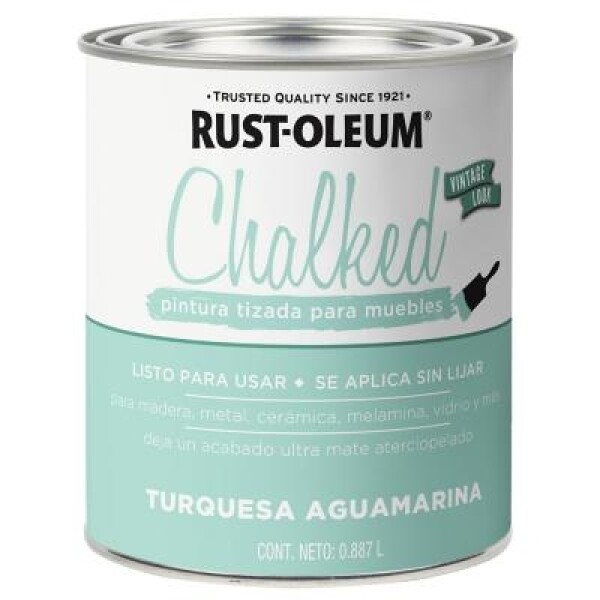 Esmalte Tizado Chalked 0.9L Rust-Oleum Turquesa Aguamarina