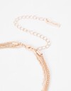 Collares Cortos Metal Collar Multicadenas - Dorado Oro Rosa