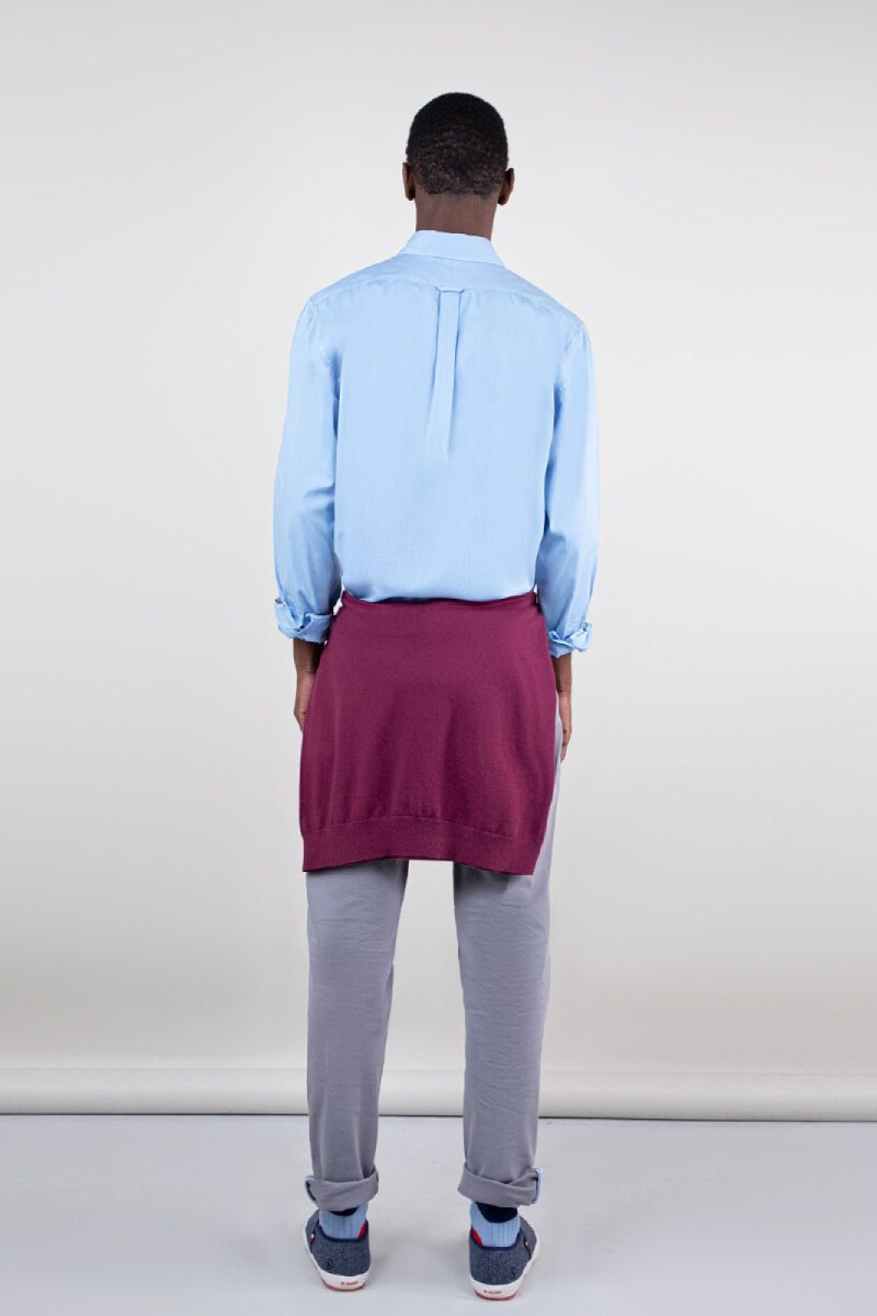 Camisa Garment Dyed Celeste