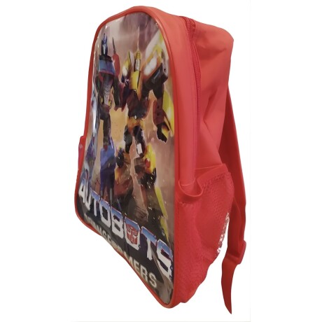 Mochila Infantil Transformers 30x24x20 Cm Transformers Rojo