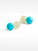 Pendientes Cortos Con Brillantes multicolor